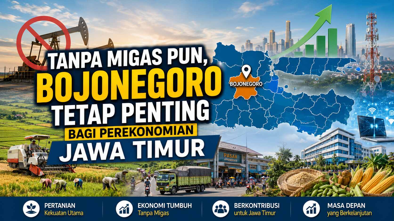 Tanpa Migas, Bojonegoro Masih Menggenggam Rp9,93 Triliun Ekonomi Rakyat di Jatim