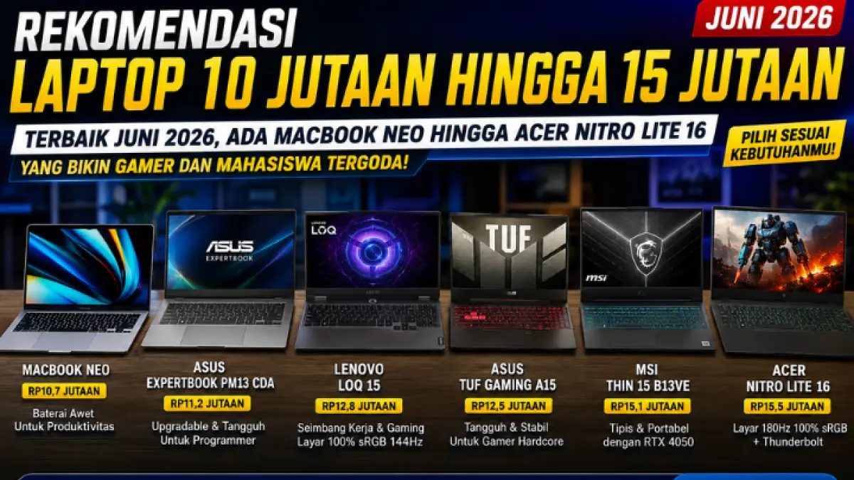 Laptop 10 Jutaan 2026 Ternyata Seganas Ini, MacBook Neo Hingga Ryzen Habis Digeber