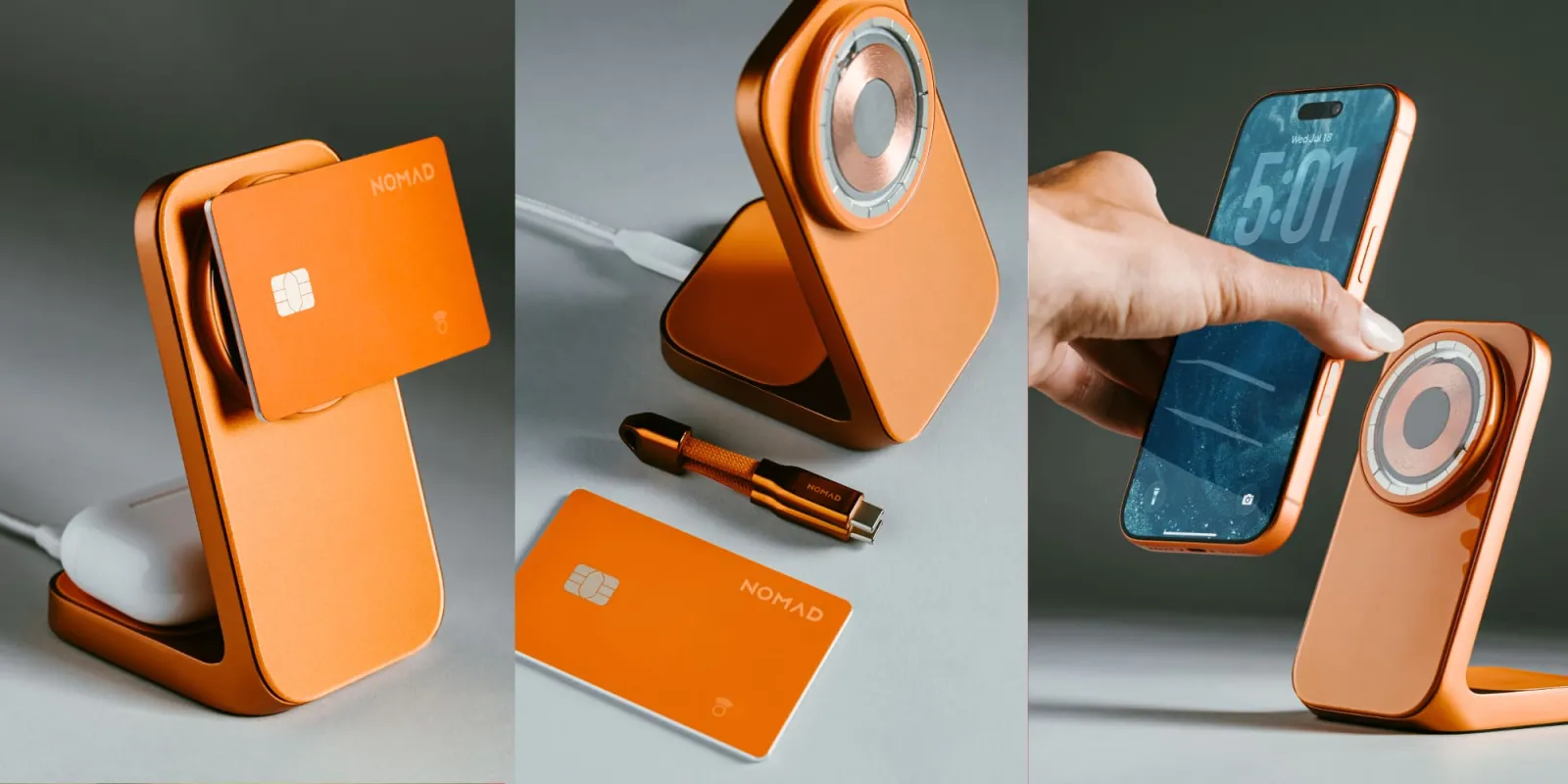 Nomad Ubah Charger MagSafe Jadi Edisi Orange Mewah, Ada Kartu AirTag Tipis yang Ikut Dapat Versi Khusus