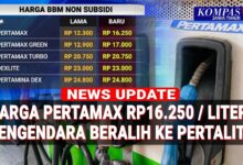 Pertamax Tembus Rp16.250, Pertalite Tetap Rp10.000 Saat Harga BBM Lain Ikut Bergerak