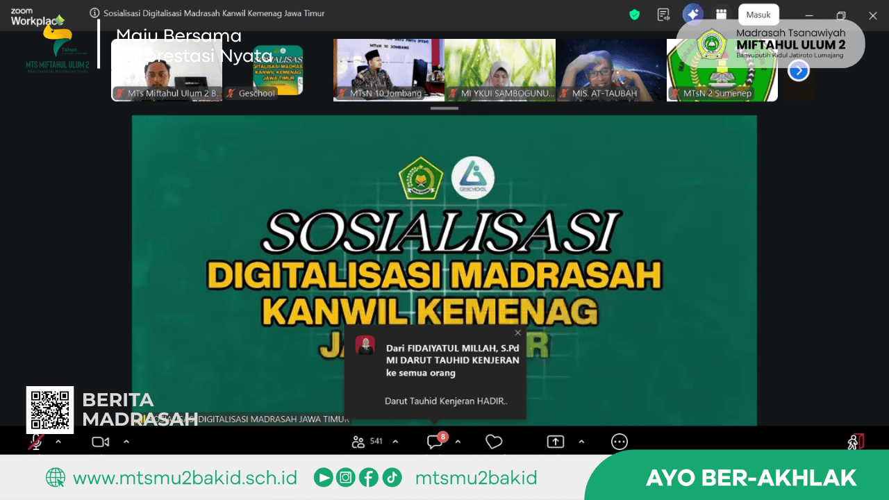 Waka Kurikulum Ikuti Sosialisasi Digitalisasi Madrasah Se-Jawa Timur, Sinyal Perubahan Layanan Pembelajaran Dimulai