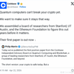Bitcoin Harus Siap Hadapi Ancaman Kuantum Sekarang, Coinbase Peringatkan 7 Juta Koin Rentan