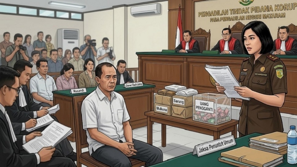 Korupsi Sarung Dan Mukena, Legislator NTB Dituntut Dua Tahun Bui