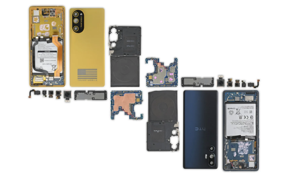 Trump Mobile T1 Dibongkar, Isi Dalamnya Nyaris Kembaran HTC U24 Pro