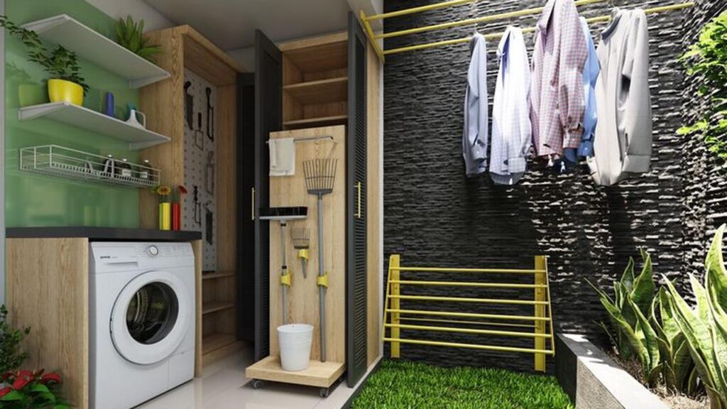 7 Jemuran Model Melayang Ini Bikin Area Cuci Terlihat Rapi, Sejuk, dan Jauh dari Kesan Kumuh