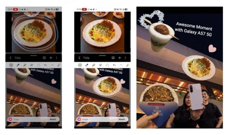 Scrapbook Digital Estetik di Galaxy A57 5G, Cukup Multi Window dan Drag & Drop