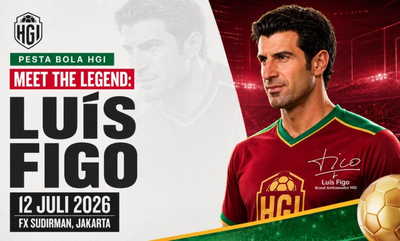 Luis Figo Datang Ke Jakarta, Pesta Bola HGI 2026 Bawa Atmosfer Sepak Bola Dunia
