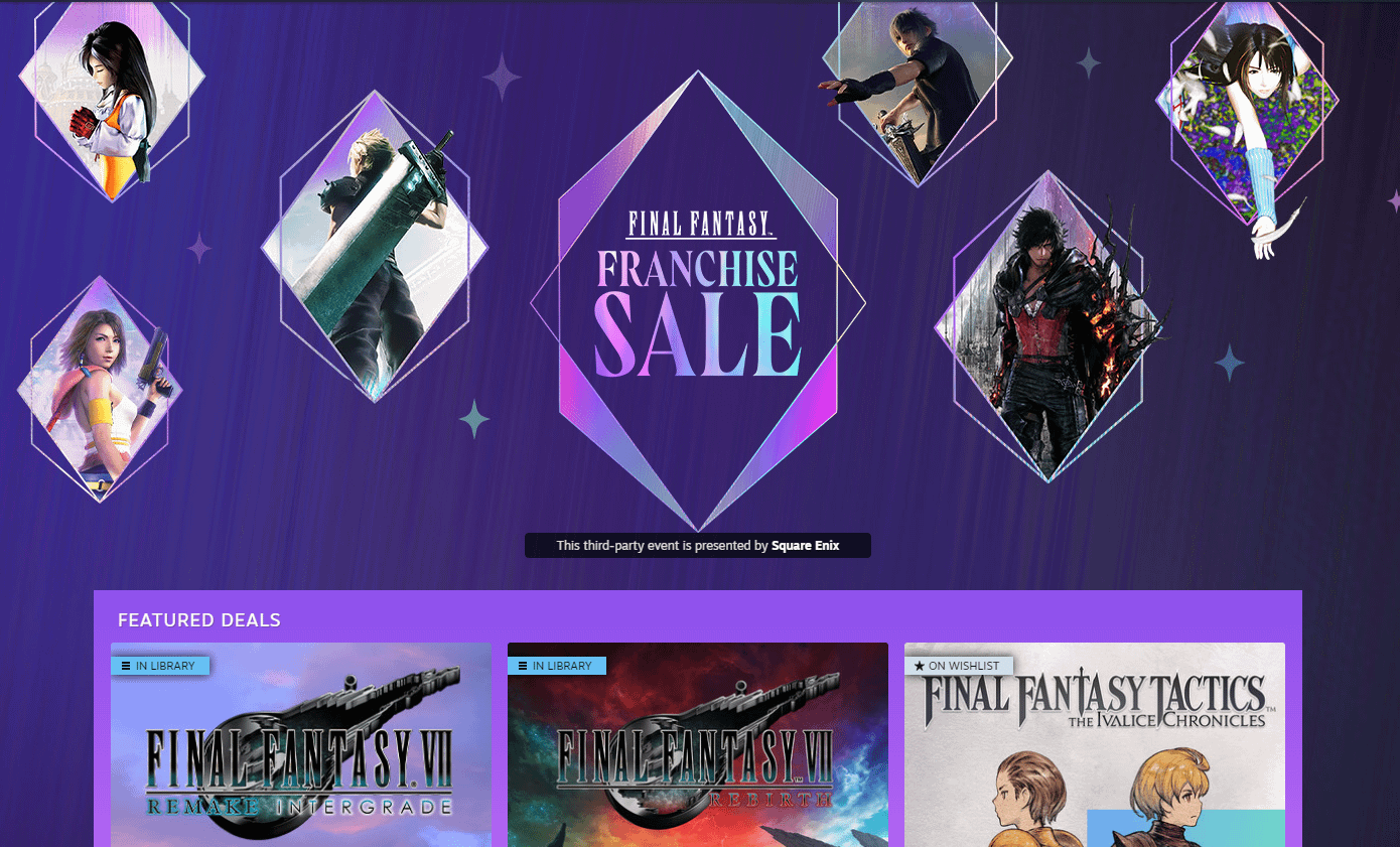 Steam Diskon Final Fantasy 2026, Remake Mahal Kini Turun Hingga 70 Persen