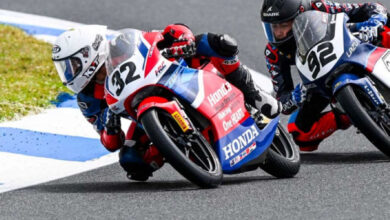 Indonesia Raya Bergema di Estoril, Kiandra Ramadhipa Tembus Puncak Moto3 Junior