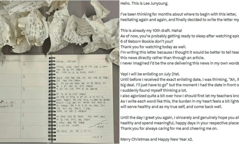 Lee Jun Young Umumkan Tanggal Wajib Militer, Surat Tangannya Ungkap Perasaan yang Berat