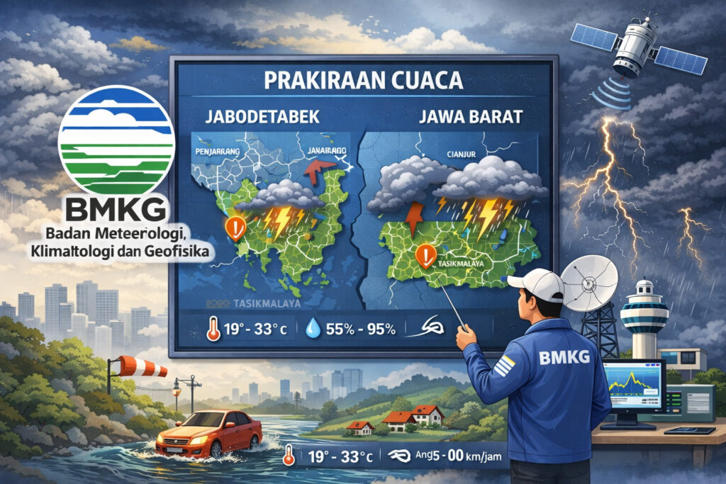 Jawa Barat Cerah Pagi Ini, Sejumlah Wilayah Siaga Hujan dan Petir Sore Hari
