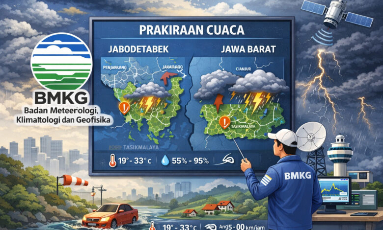 Jawa Barat Cerah Pagi Ini, Sejumlah Wilayah Siaga Hujan dan Petir Sore Hari