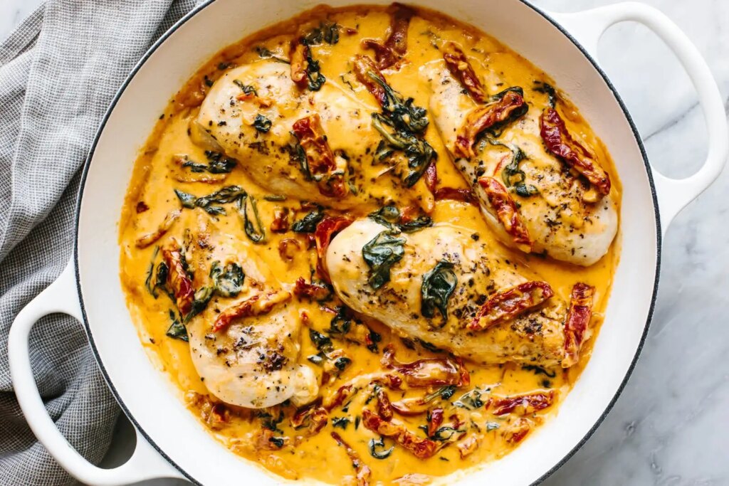 Makan Malam Terasa Mewah Tanpa Ribet, Creamy Tuscan Chicken Siap Kurang Dari Satu Jam