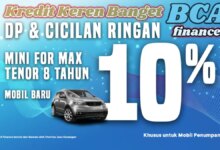 BCA Finance Pasang Bunga Mobil Baru 4 Persen, Promo Tenor 5 Tahun Berbatas Waktu