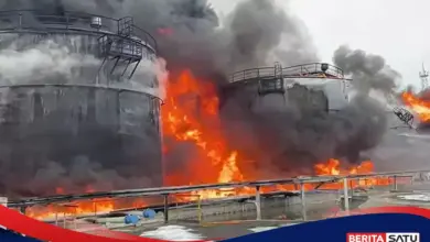 Serangan Drone Terbesar Ukraina Hantam Moskwa, Dua Kilang Minyak Rusia Terbakar