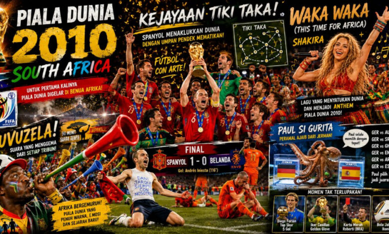 Vuvuzela, Waka Waka, Dan Tiki-Taka Mengguncang Piala Dunia Afrika