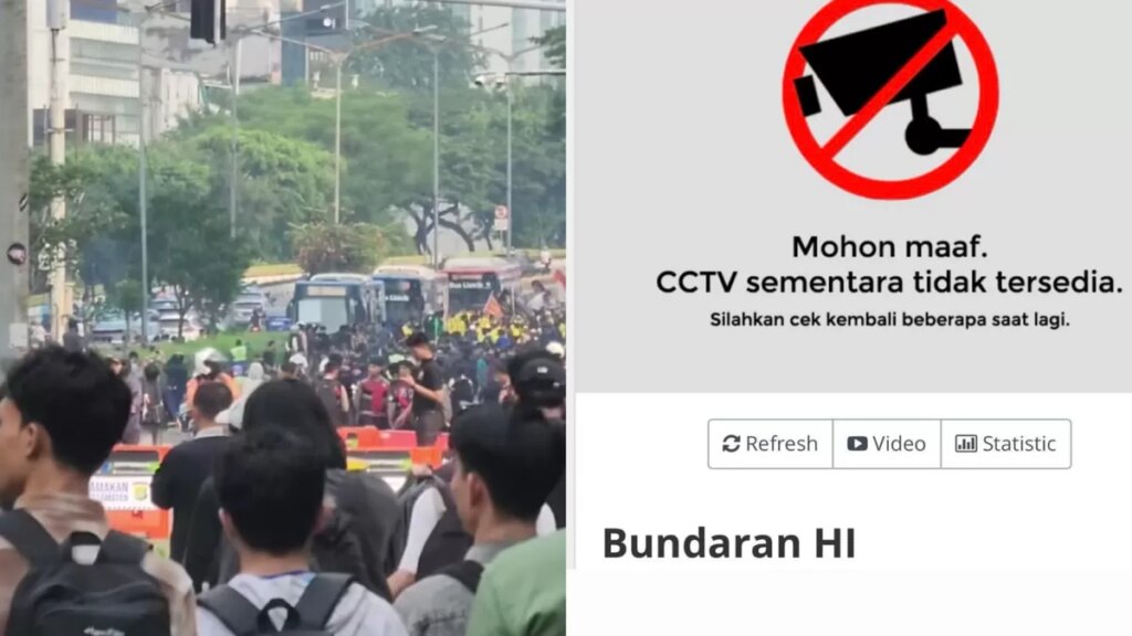 CCTV Bundaran HI Mendadak Offline Saat Demo BEM UI, Publik Kehilangan Pantauan Real-Time