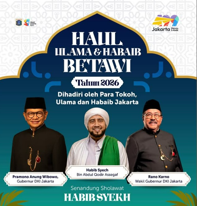 Monas Malam Ini Jadi Pusat Haul Ulama Betawi, Pramono-Rano Hadir dan Sholawat Bersama Habib Syech
