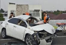 Tol Becakayu, Delapan Luka Dalam Tabrakan Beruntun Tiga Mobil
