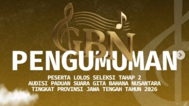 40 Peserta Lolos Audisi Tahap 2 GBN Jateng 2026, Nama dan Jadwal Seleksi Berikutnya Terungkap