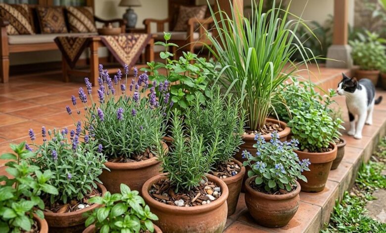 Teras Kerap Jadi Tempat Tidur Kucing Liar, 6 Formasi Pot Ini Bisa Mengusir Tanpa Menyakiti