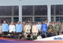 Prabowo Sapa Panglima TNI-Kapolri, Sindiran Halus soal Nama dan Jabatan yang Sulit Diganti