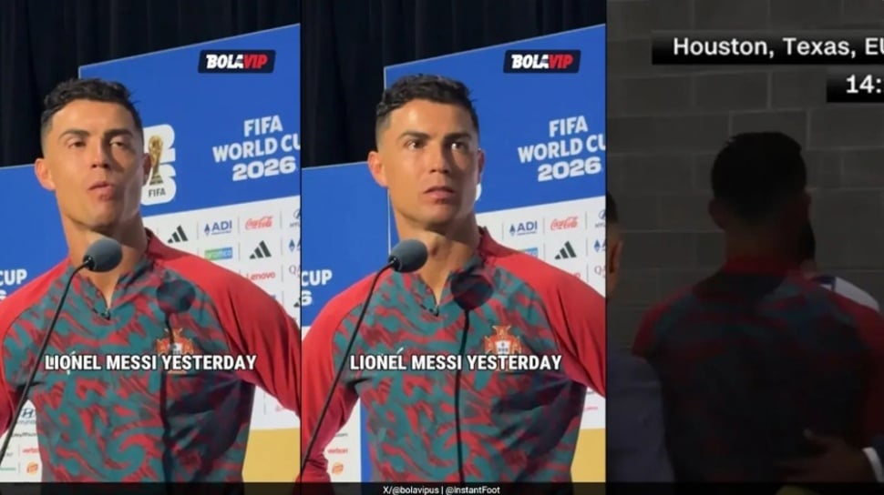 Baru Cetak Brace, Ronaldo Kesal Saat Ditanya Messi Lagi