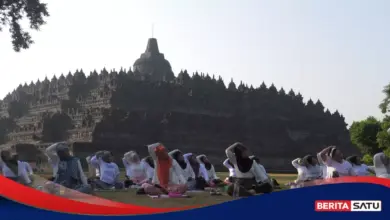 Yoga di Pelataran Borobudur, Saat Alam, Sejarah, dan Hening Menyatu