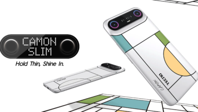 TECNO Camon Slim Debut, HP 6,39 Mm Ini Punya Layar Interaktif di Belakang