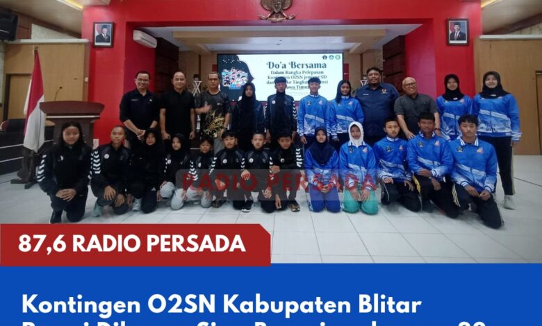 Kontingen O2SN Kabupaten Blitar Resmi Dilepas, Menantang 38 Daerah Jawa Timur Demi Medali