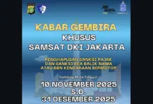 Pemutihan Pajak Kendaraan DKI Masih Berlaku Sampai Agustus, Telat Bayar Tak Kena Denda Bunga