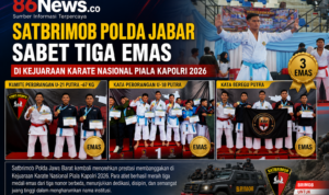 Satbrimob Polda Jabar Raih Tiga Emas, Kiprah Karateka Brimob di Piala Kapolri 2026 Menguat